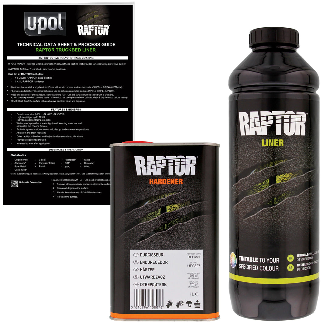 Tintable - U-POL Urethane Spray-On Truck Bed Liner & Texture Coating, 1 Liter