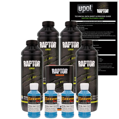 Safety Blue - U-POL Urethane Spray-On Truck Bed Liner & Texture Coating, 4 Quarts