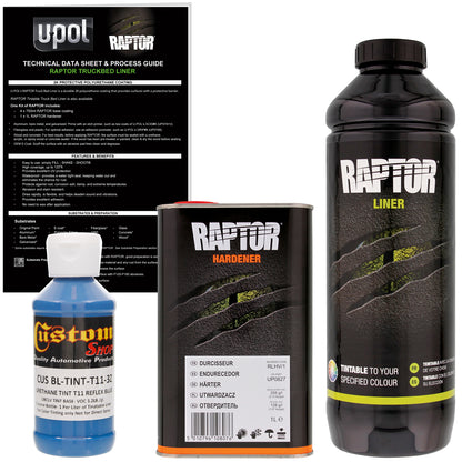 Reflex Blue - U-POL Urethane Spray-On Truck Bed Liner & Texture Coating, 1 Liter