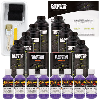 Bright Purple - U-POL Urethane Roll-On Truck Bed Liner Kit with included Roller, Tray & Brush, 8 Quarts