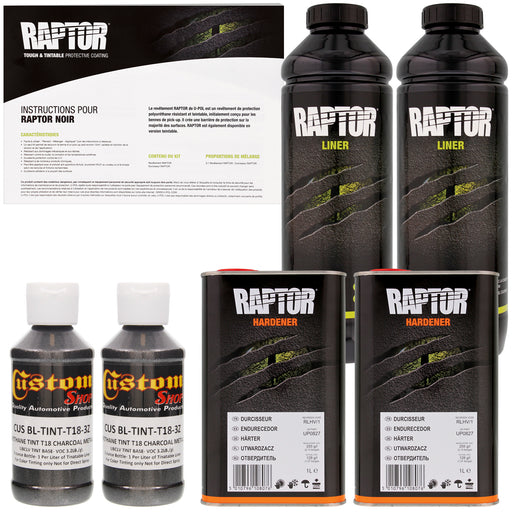 Charcoal Metallic - U-POL Urethane Spray-On Truck Bed Liner & Texture Coating, 2 Liters