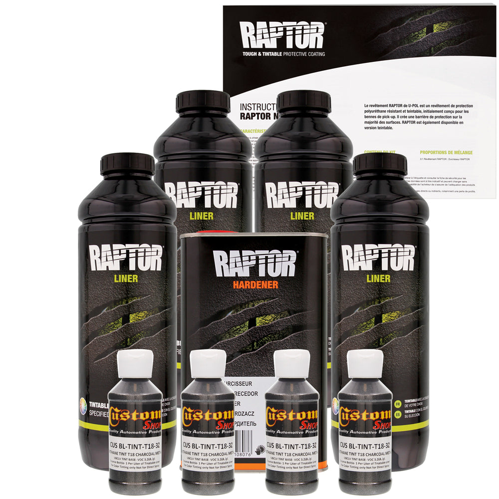 Charcoal Metallic - U-POL Urethane Spray-On Truck Bed Liner & Texture Coating, 4 Quarts