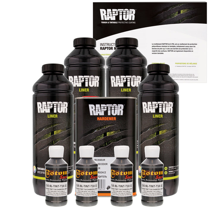 Charcoal Metallic - U-POL Urethane Spray-On Truck Bed Liner & Texture Coating, 4 Quarts