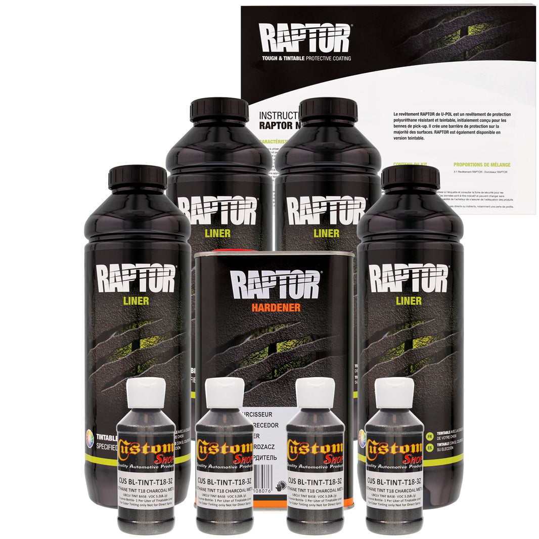 Charcoal Metallic - U-POL Urethane Spray-On Truck Bed Liner & Texture Coating, 4 Quarts