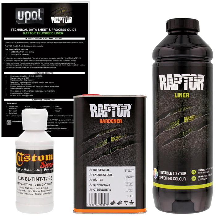 Bright White - U-POL Urethane Spray-On Truck Bed Liner & Texture Coating, 1 Liter