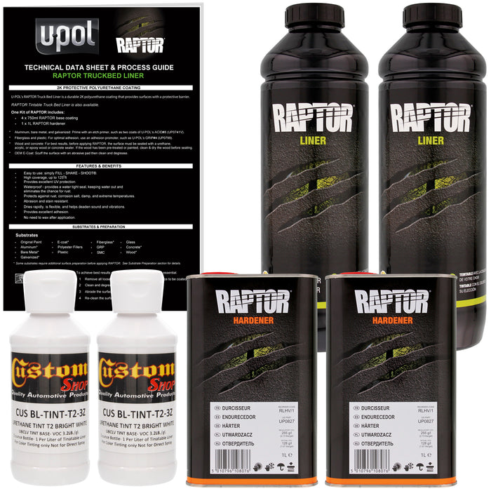 U-POL Raptor Black Urethane Spray-On Truck Bed Liner & Texture Coating, 2  Liters