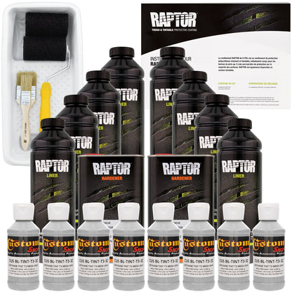 Mesa Gray - U-POL Urethane Roll-On Truck Bed Liner Kit with included Roller, Tray & Brush, 8 Quarts
