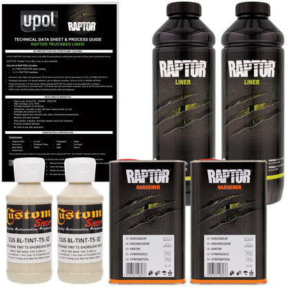 Shoreline Beige - U-POL Urethane Spray-On Truck Bed Liner & Texture Coating, 2 Quarts
