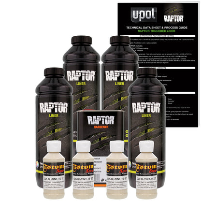 Shoreline Beige - U-POL Urethane Spray-On Truck Bed Liner & Texture Coating, 4 Quarts