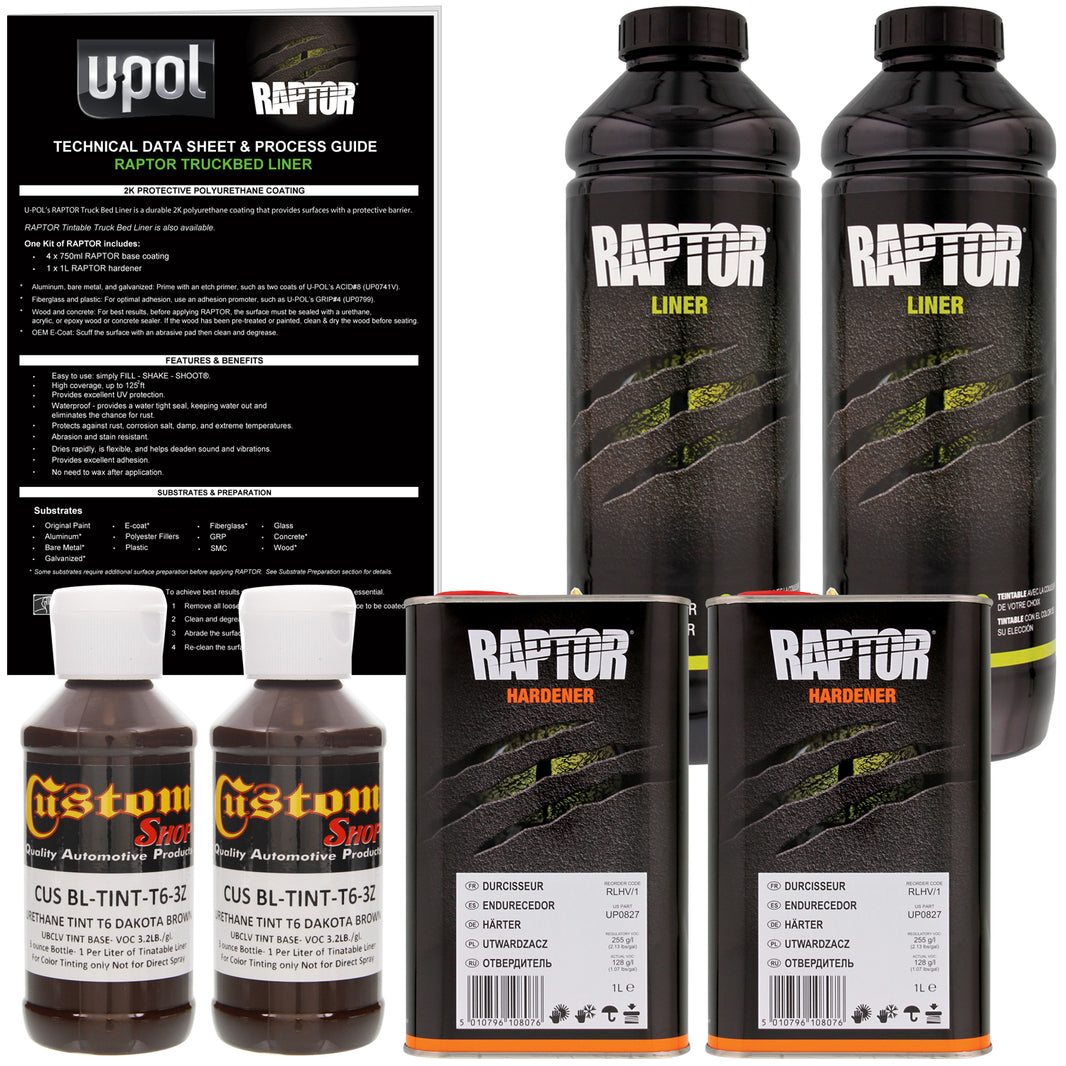 Dakota Brown - U-POL Urethane Spray-On Truck Bed Liner & Texture Coating, 2 Quarts