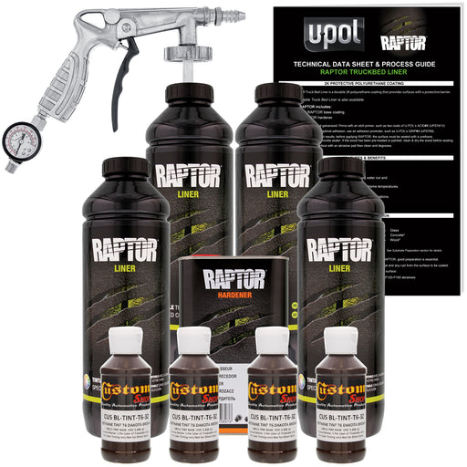 Dakota Brown - U-POL Urethane Spray-On Truck Bed Liner Kit with included Spray Gun, 4 Liters