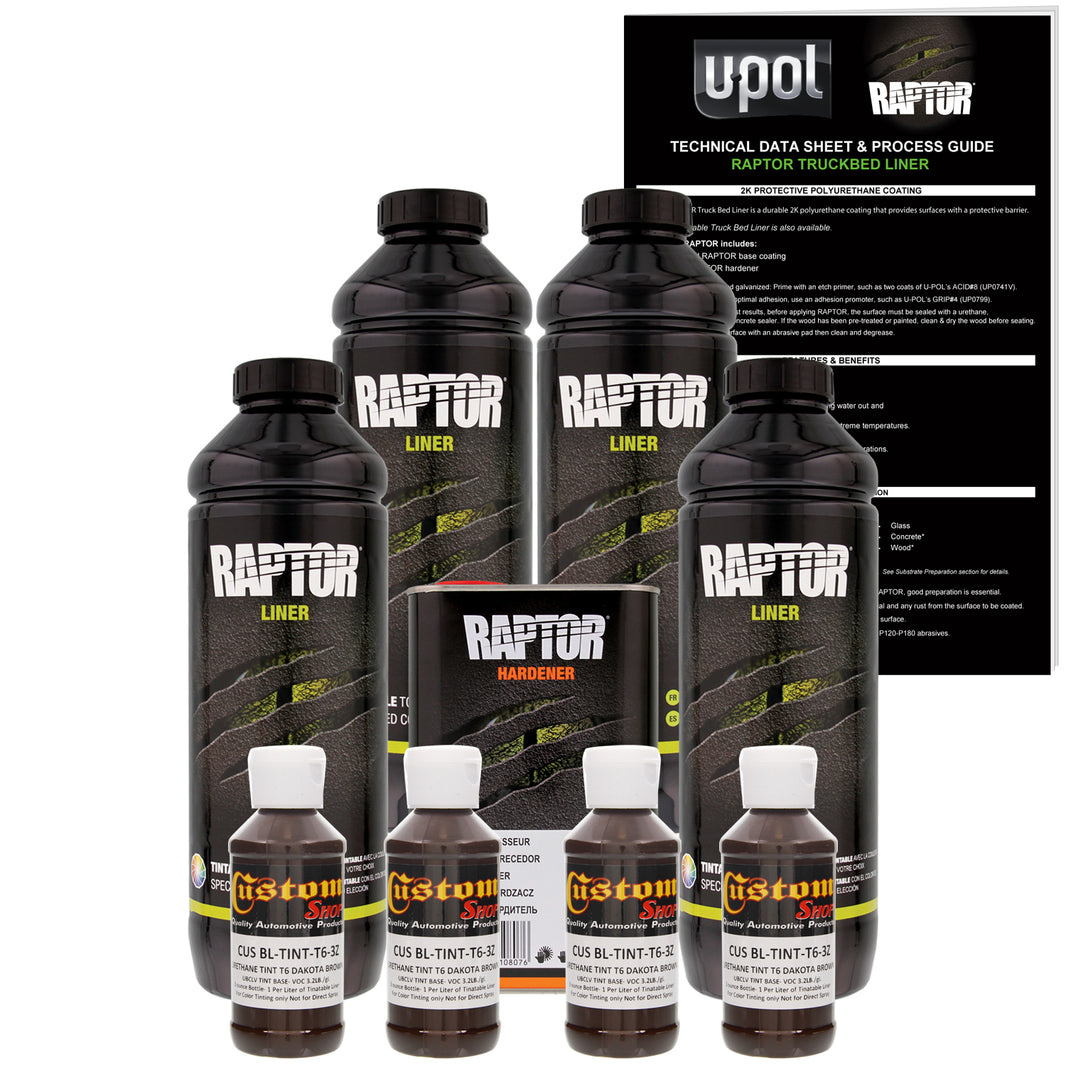 Dakota Brown - U-POL Urethane Spray-On Truck Bed Liner & Texture Coating, 4 Quarts