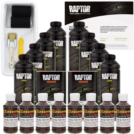 Dakota Brown - U-POL Urethane Roll-On Truck Bed Liner Kit with included Roller, Tray & Brush, 8 Liters