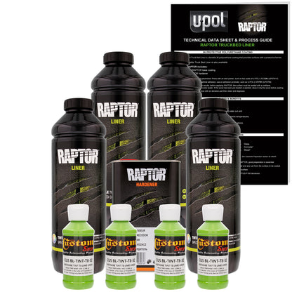 Lime Green - U-POL Urethane Spray-On Truck Bed Liner & Texture Coating, 4 Quarts