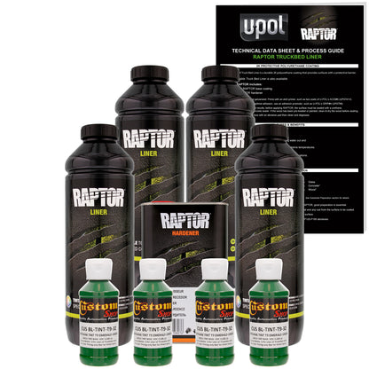 Emerald Green - U-POL Urethane Spray-On Truck Bed Liner & Texture Coating, 4 Quarts