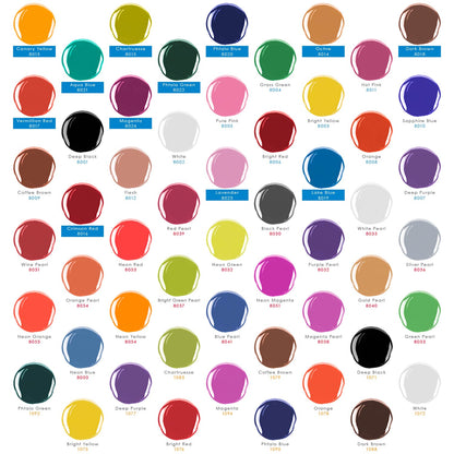 12 Color Secondary Opaque Acrylic Airbrush Paint Set with Reducer & Cleaner, Ready to Spray, 1 oz. Bottles