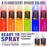 6 Color Fluorescent Acrylic Neon Colors Airbrush Paint Set with Reducer & Cleaner, 1 oz. Bottles