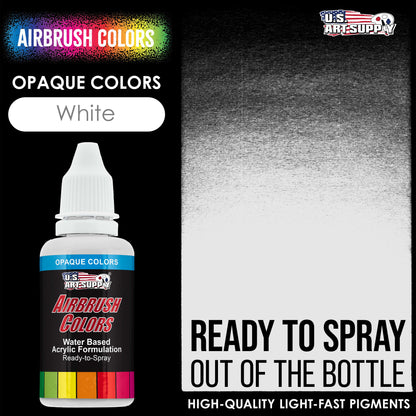 White, Opaque Acrylic Airbrush Paint - 1 oz. Ready to Spray