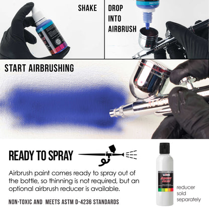 White, Opaque Acrylic Airbrush Paint - 1 oz. Ready to Spray