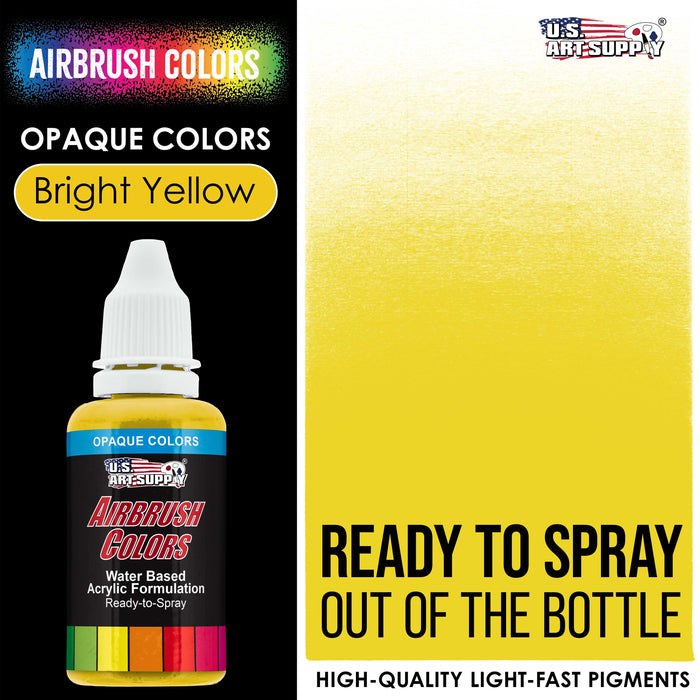 Bright Yellow, Opaque Acrylic Airbrush Paint, 1 oz.