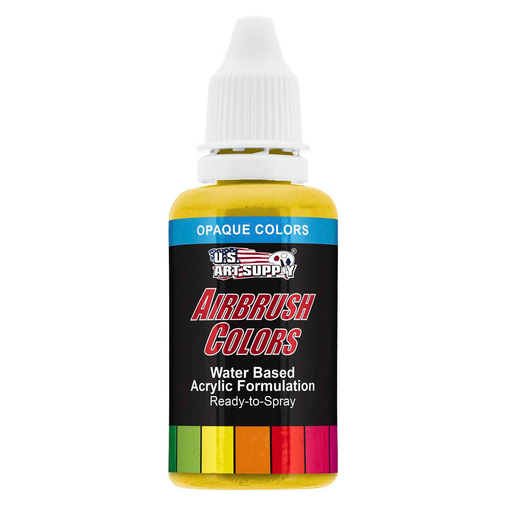 Bright Yellow, Opaque Acrylic Airbrush Paint, 1 oz.