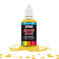 Bright Yellow, Opaque Acrylic Airbrush Paint, 1 oz. Ready to Spray