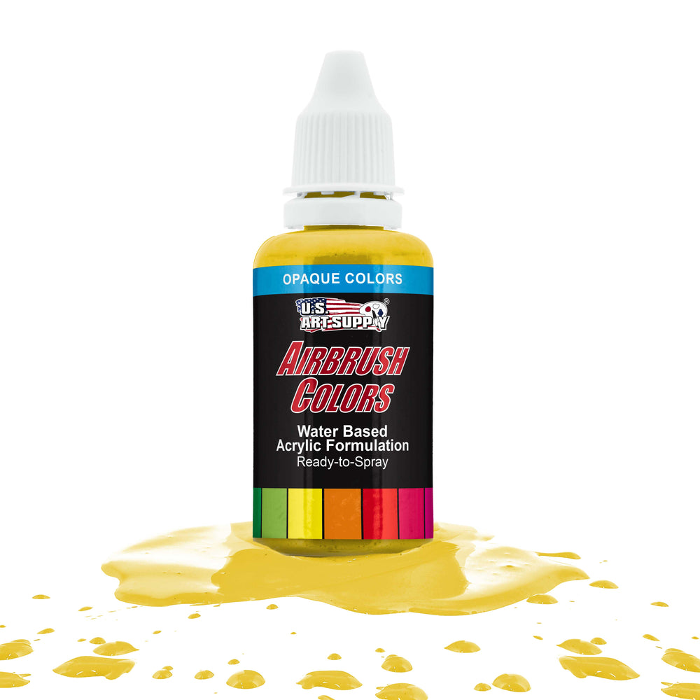 Bright Yellow, Opaque Acrylic Airbrush Paint, 1 oz.