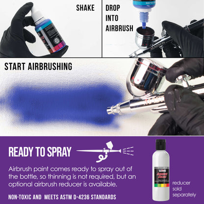 Deep Purple, Opaque Acrylic Airbrush Paint, 1 oz. Ready to Spray