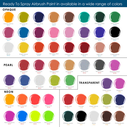 Orange, Opaque Acrylic Airbrush Paint, 1 oz. Ready to Spray