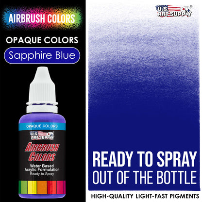 Sapphire Blue, Opaque Acrylic Airbrush Paint, 1 oz. Ready to Spray