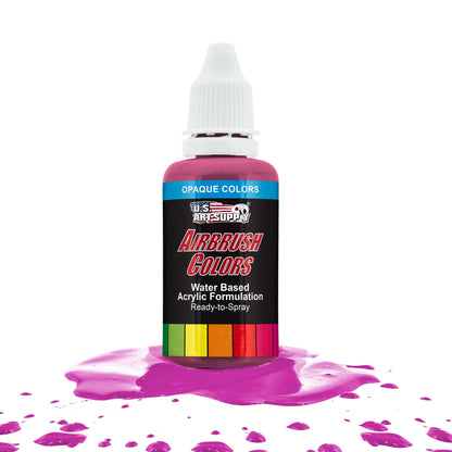 Hot Pink, Opaque Acrylic Airbrush Paint, 1 oz. Ready to Spray