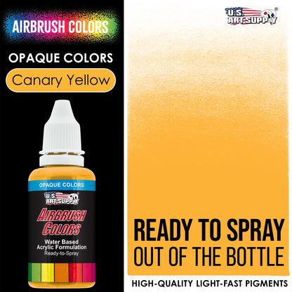 Canary Yellow, Opaque Acrylic Airbrush Paint, 1 oz. Ready to Spray