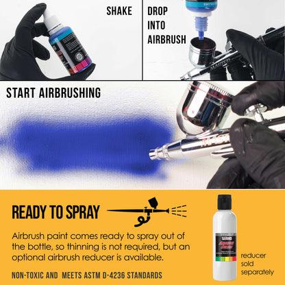 Canary Yellow, Opaque Acrylic Airbrush Paint, 1 oz. Ready to Spray