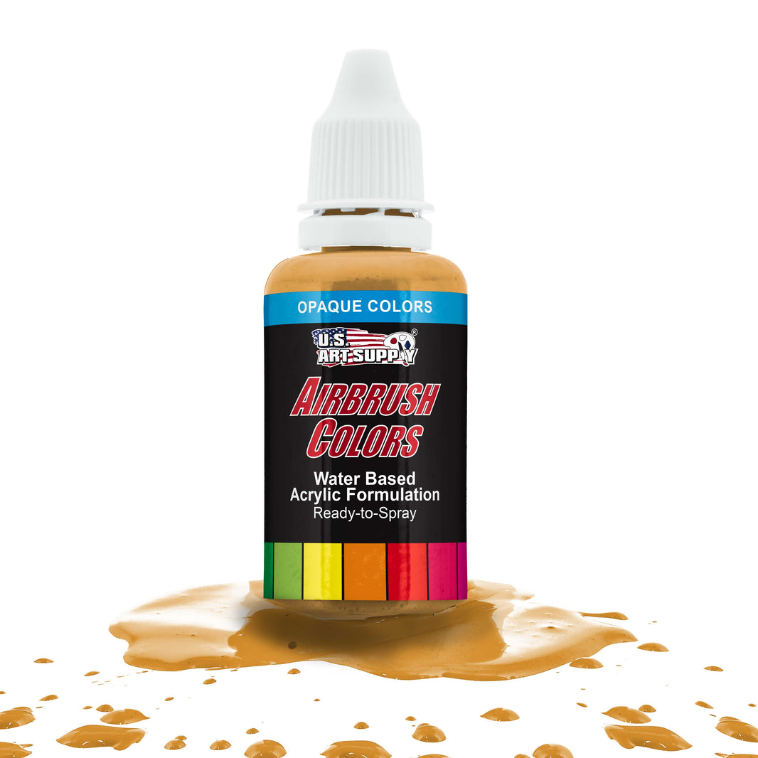 Ochre, Opaque Acrylic Airbrush Paint, 1 oz. Ready to Spray