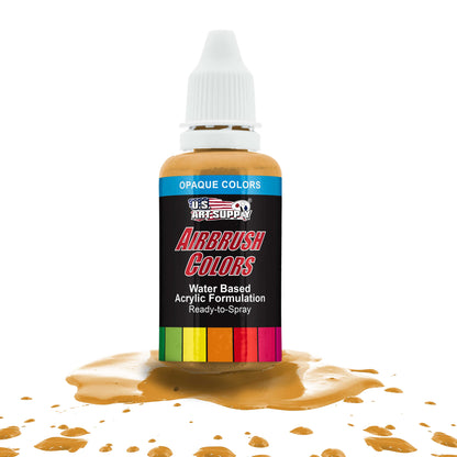 Ochre, Opaque Acrylic Airbrush Paint, 1 oz. Ready to Spray