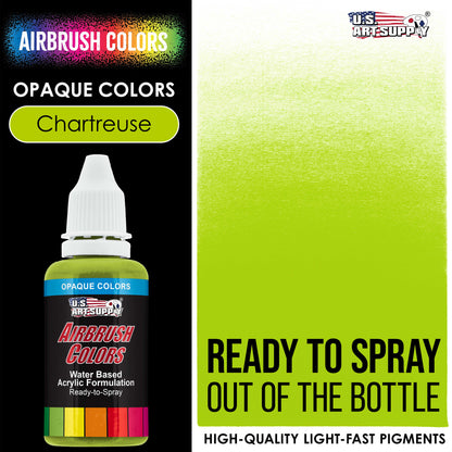 Chartruese, Opaque Acrylic Airbrush Paint, 1 oz. Ready to Spray