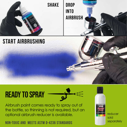 Chartruese, Opaque Acrylic Airbrush Paint, 1 oz. Ready to Spray