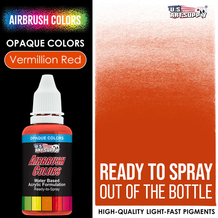 Vermillion Red, Opaque Acrylic Airbrush Paint, 1 oz.