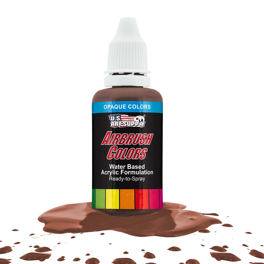 Dark Brown, Opaque Acrylic Airbrush Paint, 1 oz. Ready to Spray