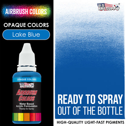 Lake Blue, Opaque Acrylic Airbrush Paint, 1 oz. Ready to Spray