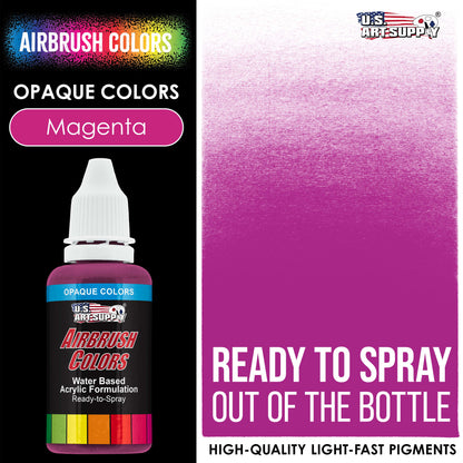 Magenta, Opaque Acrylic Airbrush Paint, 1 oz. Ready to Spray