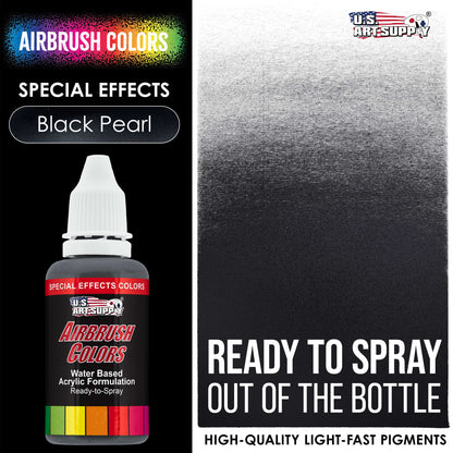 Black Pearl, Pearlized Special Effects Acrylic Airbrush Paint, 1 oz. Ready to Spray