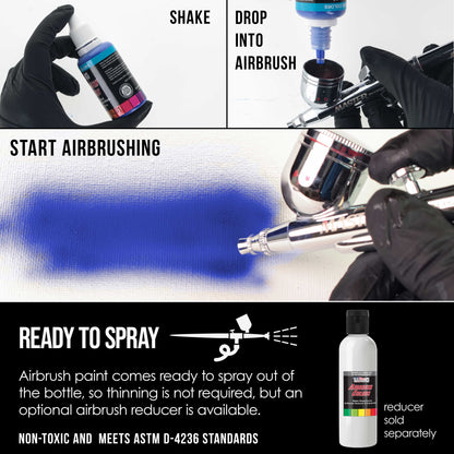 Black Pearl, Pearlized Special Effects Acrylic Airbrush Paint, 1 oz. Ready to Spray