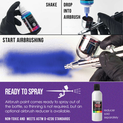 Purple Pearl, Pearlized Special Effects Acrylic Airbrush Paint, 1 oz. Ready to Spray
