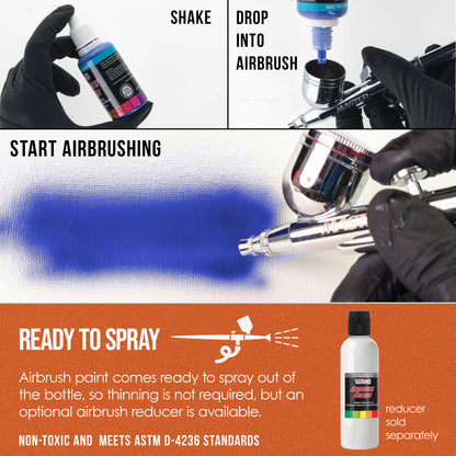 Orange Pearl, Pearlized Special Effects Acrylic Airbrush Paint, 1 oz. Ready to Spray