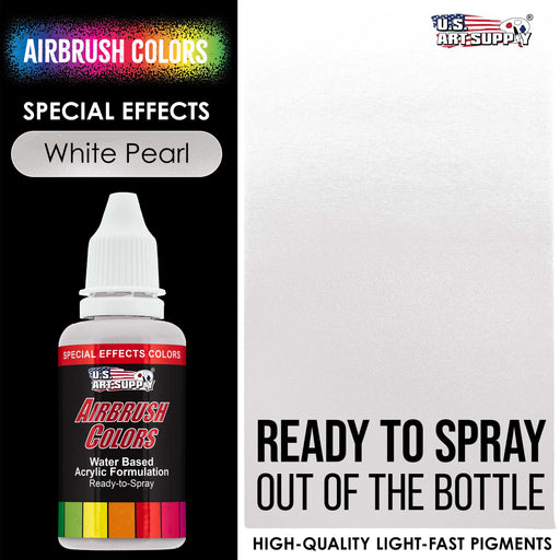 White Pearl, Pearlized Special Effects Acrylic Airbrush Paint, 1 oz.