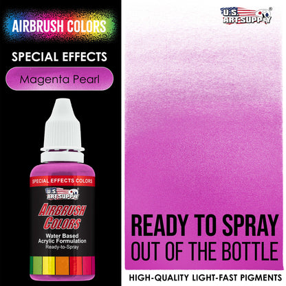Magenta Pearl, Pearlized Special Effects Acrylic Airbrush Paint, 1 oz. Ready to Spray