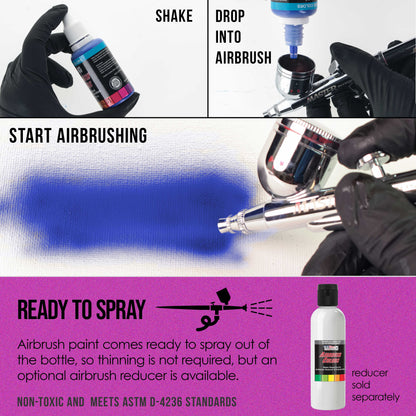 Magenta Pearl, Pearlized Special Effects Acrylic Airbrush Paint, 1 oz. Ready to Spray