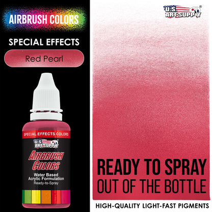 Red Pearl, Pearlized Special Effects Acrylic Airbrush Paint, 1 oz. Ready to Spray