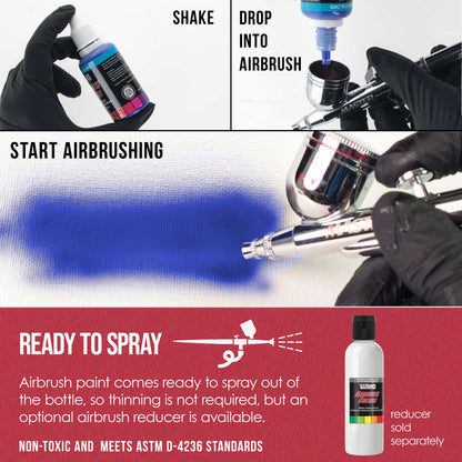 Red Pearl, Pearlized Special Effects Acrylic Airbrush Paint, 1 oz. Ready to Spray